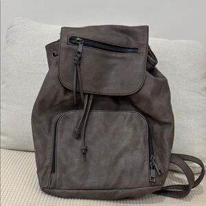 Aldo Brown Leather Backpack